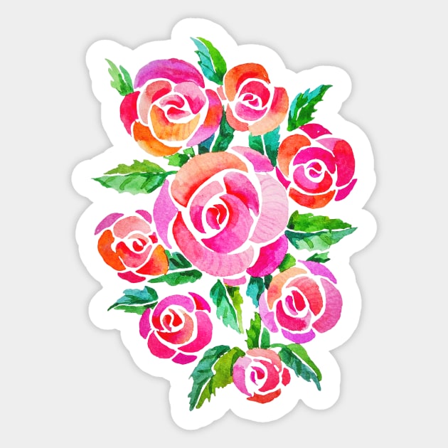 watercolor vintage roses Sticker by ativka